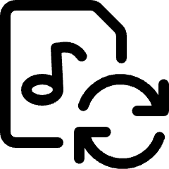 Audio File Sync Icon from Ultimate Regular Set