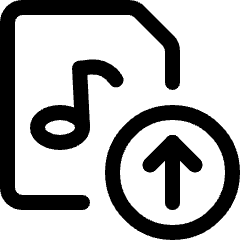 Audio File Upload Icon from Ultimate Regular Set