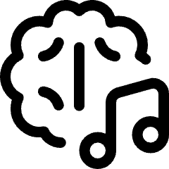 Music Genre Brain Icon from Ultimate Regular Set