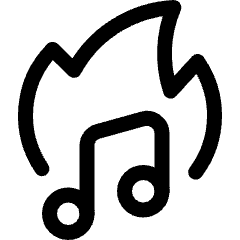 Music Genre Burn Icon from Ultimate Regular Set