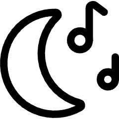 Music Genre Moon Night Icon from Ultimate Regular Set