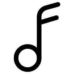 Music Note Icon from Ultimate Regular Set