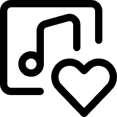 Playlist Heart Icon from Ultimate Regular Set