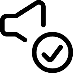 Volume Control Check Icon from Ultimate Regular Set