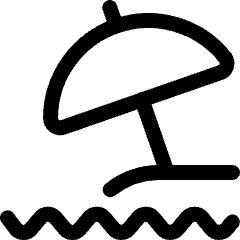 Beach Parasol Water Icon from Ultimate Regular Set