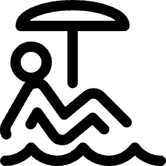 Beach Person Water Parasol Icon from Ultimate Regular Set