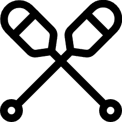 Canoe Paddles Icon from Ultimate Regular Set