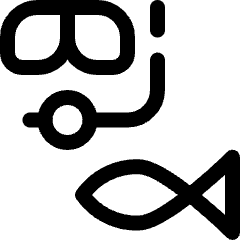 Diving Mask Fish Icon from Ultimate Regular Set