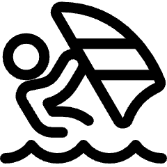 Nautic Sports Sailing Person Icon from Ultimate Regular Set