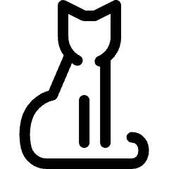 Cat Sitting Icon from Ultimate Regular Set