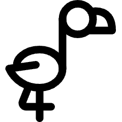 Wild Bird Flamingo Icon from Ultimate Regular Set