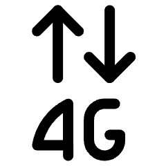 Cellular Network 4 G Icon from Ultimate Regular Set