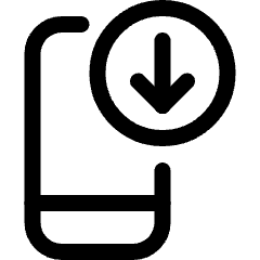 Phone Action Download Icon from Ultimate Regular Set