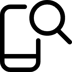 Phone Action Search 1 Icon from Ultimate Regular Set