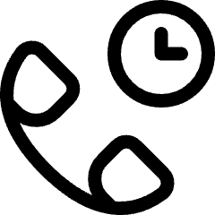 Phone Actions Clock 1 Icon from Ultimate Regular Set