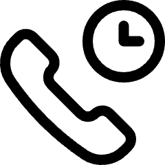 Phone Actions Clock Icon from Ultimate Regular Set