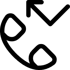 Phone Actions Missed Call 1 Icon from Ultimate Regular Set