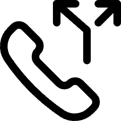 Phone Actions Split Icon from Ultimate Regular Set