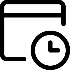 App Window Clock Icon from Ultimate Regular Set