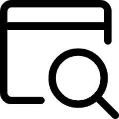 App Window Search 1 Icon from Ultimate Regular Set
