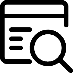 App Window Search Text Icon from Ultimate Regular Set