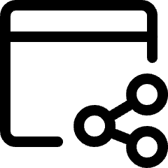 App Window Share Icon from Ultimate Regular Set