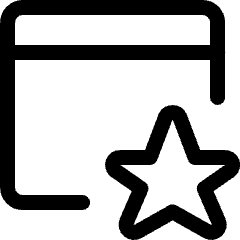 App Window Star 1 Icon from Ultimate Regular Set