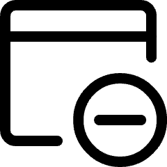 App Window Subtract Icon from Ultimate Regular Set