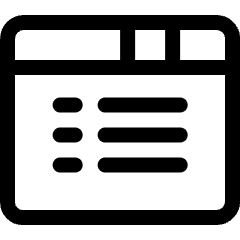 App Window Text Icon from Ultimate Regular Set