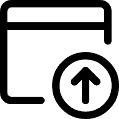 App Window Upload 1 Icon from Ultimate Regular Set