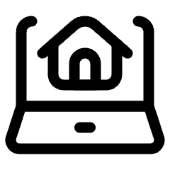 Laptop Home Icon from Ultimate Regular Set