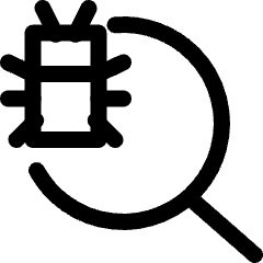 Computer Bug Search Icon from Ultimate Regular Set