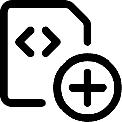 File Code Add 1 Icon from Ultimate Regular Set