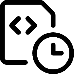 File Code Clock 1 Icon from Ultimate Regular Set