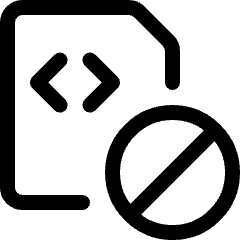 File Code Disable 1 Icon from Ultimate Regular Set