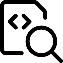 File Code Search 1 Icon from Ultimate Regular Set
