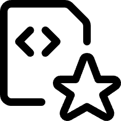 File Code Star 1 Icon from Ultimate Regular Set