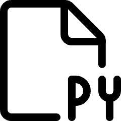 File Py Icon from Ultimate Regular Set
