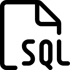 File Sql Icon from Ultimate Regular Set