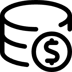 Database Cash Icon from Ultimate Regular Set