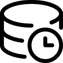 Database Clock Icon from Ultimate Regular Set