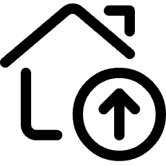 Real Estate Action House Upload Icon from Ultimate Regular Set