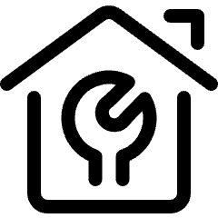 Real Estate Action House Wrench Icon from Ultimate Regular Set