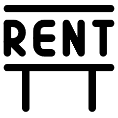 Real Estate Sign Rent Icon from Ultimate Regular Set