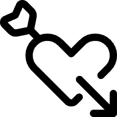 Love Heart Arrow Icon from Ultimate Regular Set
