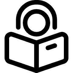 Audio Book Headphones Person Icon from Ultimate Regular Set