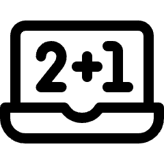 E Learning Laptop Math Icon from Ultimate Regular Set