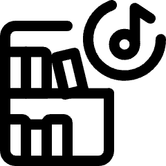Library Music Icon from Ultimate Regular Set
