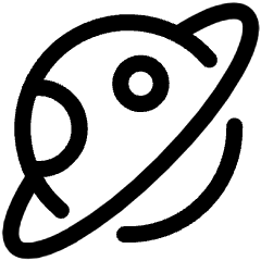 Astronomy Planet Ring Icon from Ultimate Regular Set