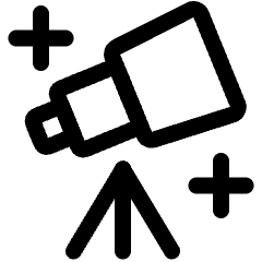 Astronomy Telescope Stars Icon from Ultimate Regular Set